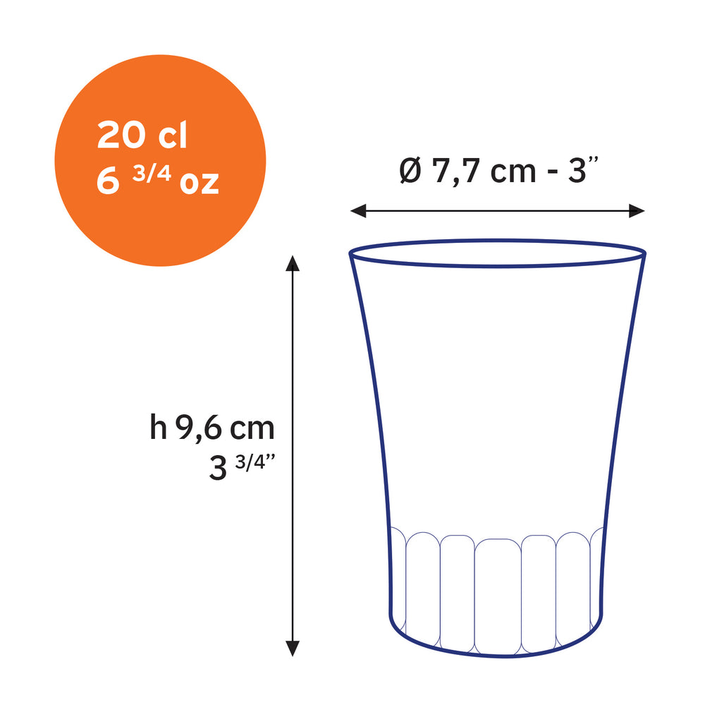 AMALFI - Tasse en verre transparent 20 cl (Lot de 4) - Image 5