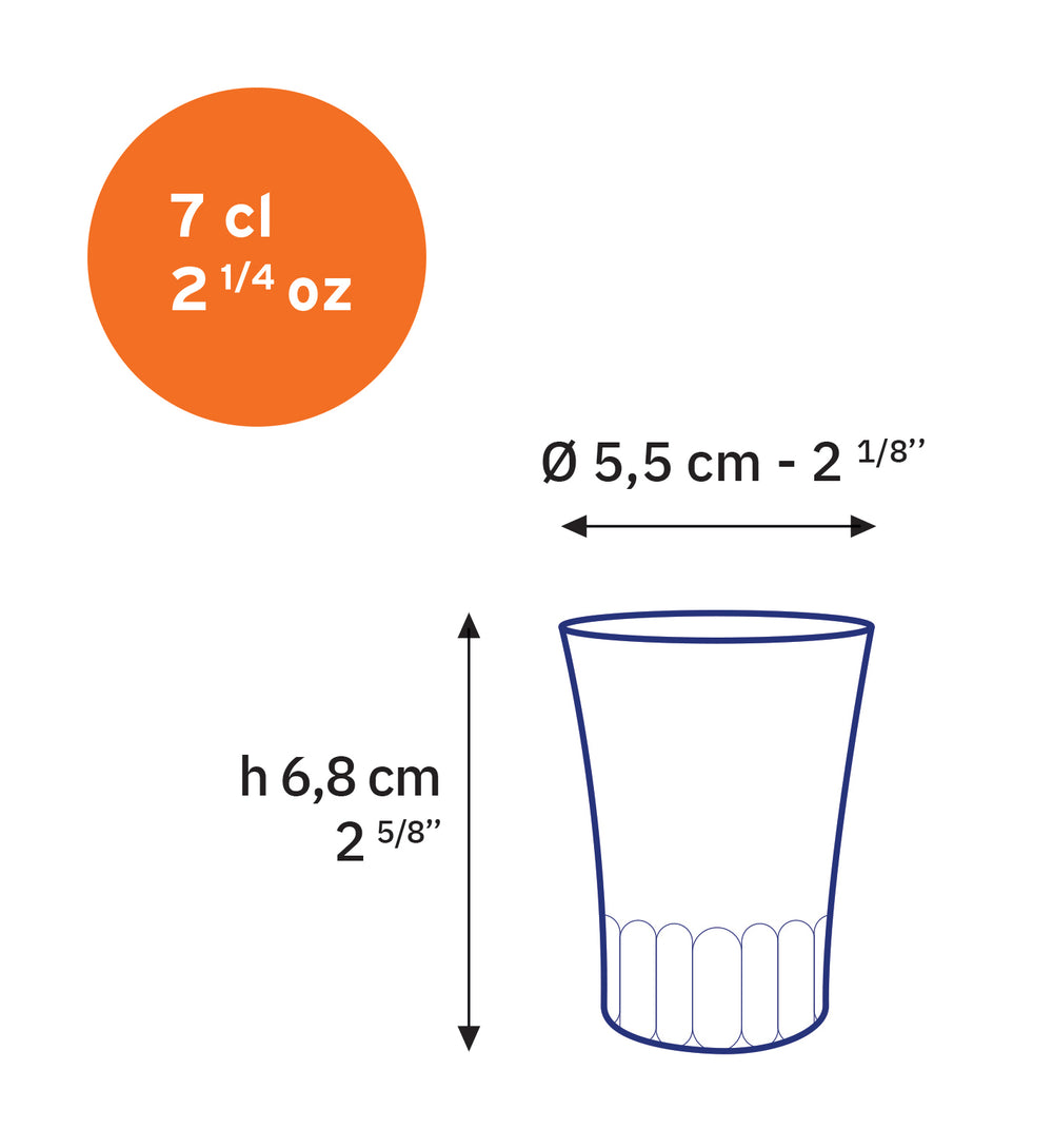 AMALFI - Tasse en verre transparent 7 cl (Lot de 4) - Image 4