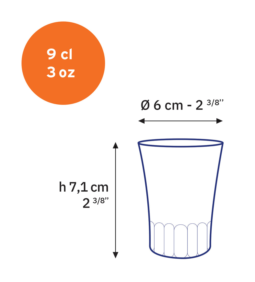 AMALFI - Tasse en verre transparent 9 cl (Lot de 4) - Image 5