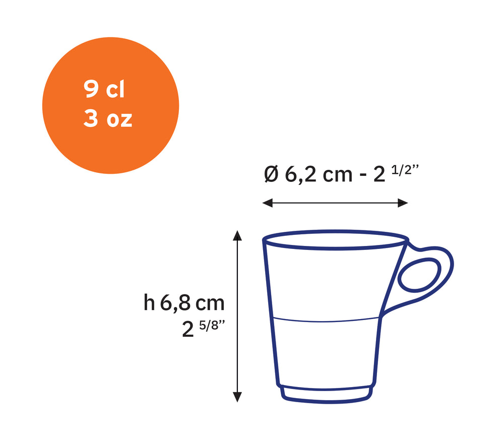 Caprice - Tasse en verre transparent 9 cl (Lot de 6) - Image 4