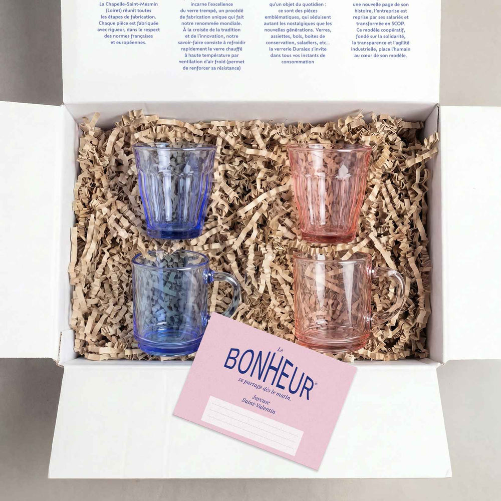 Coffret duo Saint-Valentin - Verres et Mugs