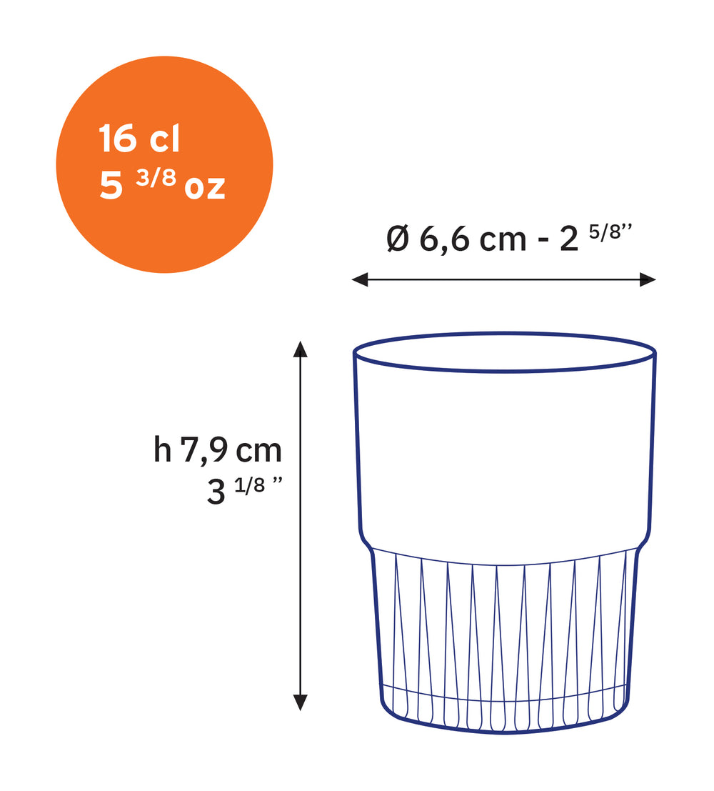 Empilable - Verre Transparent 16cl (lot de 4) - Image 5