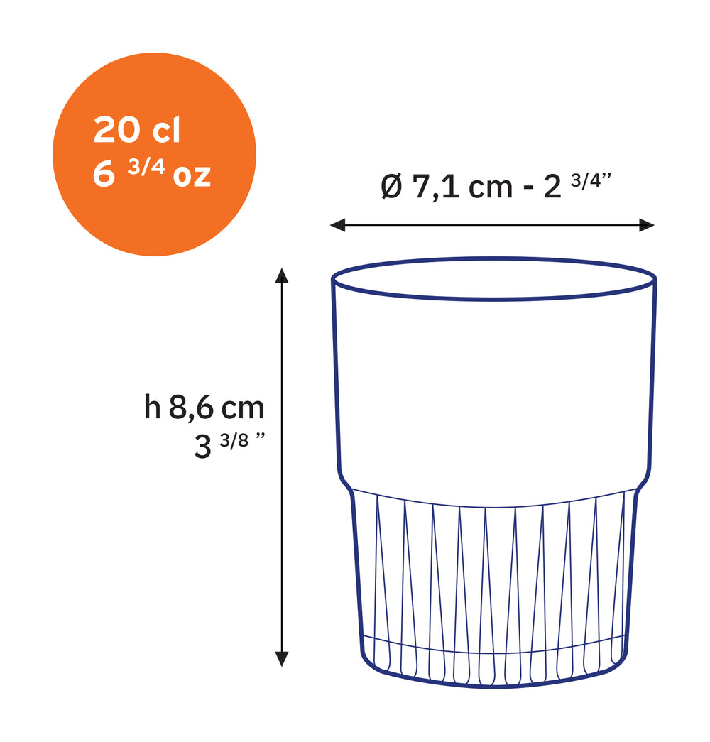 Empilable - Verre Transparent 20cl (lot de 6) - Image 3