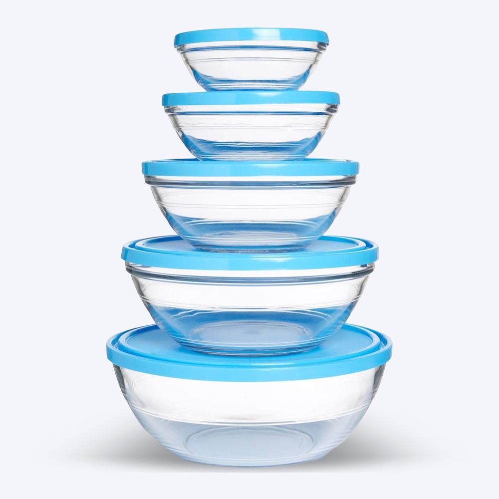 Freshbox - 5 Boites de conservation rondes multi-tailles