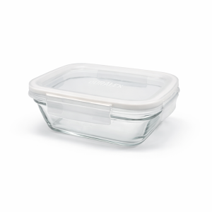 Freshbox - Boite de conservation à ailette couvercle blanc 1.1L