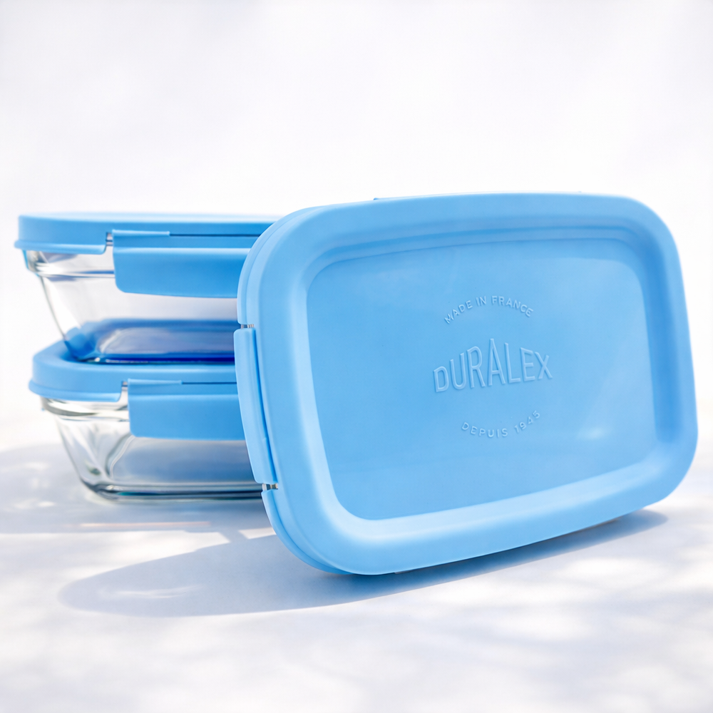 Freshbox - Boite de conservation à ailette couvercle bleu 1.1L - Image 2