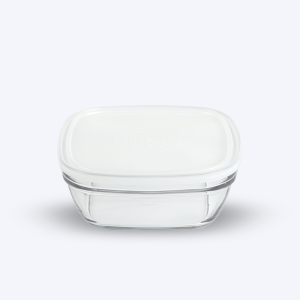 Freshbox - Boite de conservation carrée couvercle blanc 1,15L