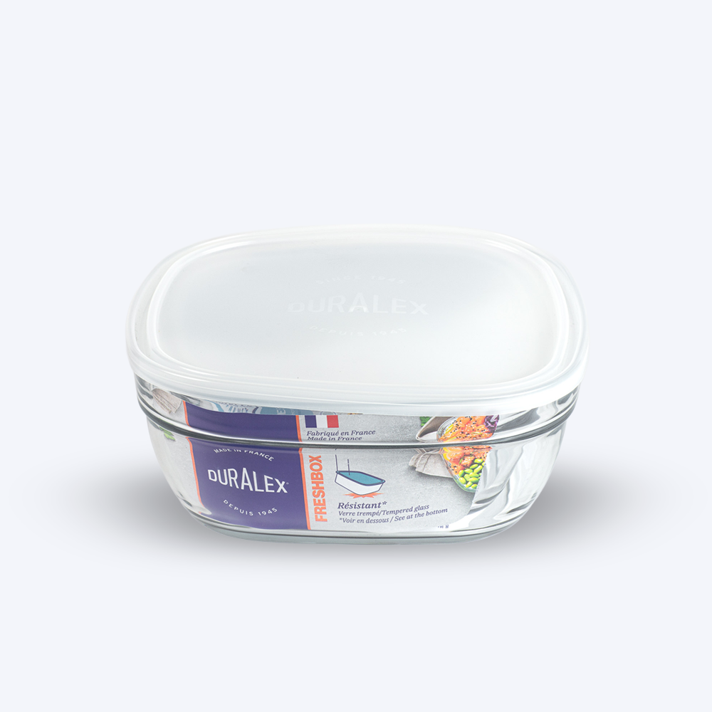 Freshbox - Boite de conservation carrée couvercle blanc 2L