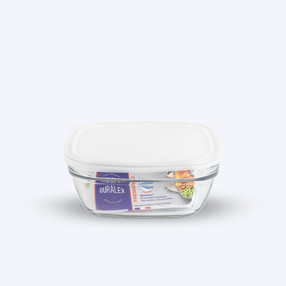 Freshbox - Boite de conservation carrée couvercle blanc 61cl