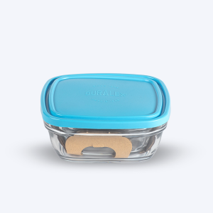 Freshbox - Boite de conservation carrée couvercle bleu 1,15L