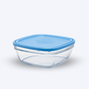 Freshbox - Boite de conservation carrée couvercle bleu 2L