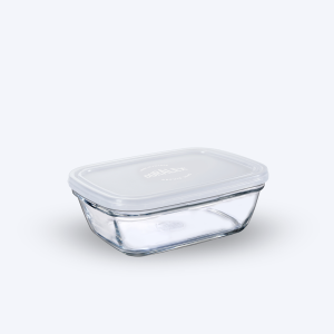 Freshbox - Boite de conservation rectangulaire couvercle blanc 1,1L