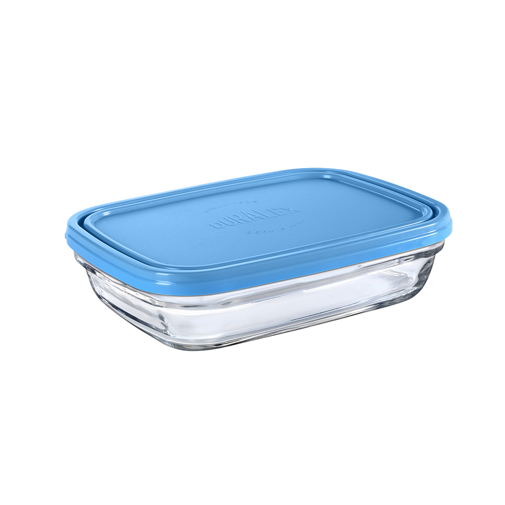 Freshbox - Boite de conservation rectangulaire couvercle bleu 80cl - Image 3