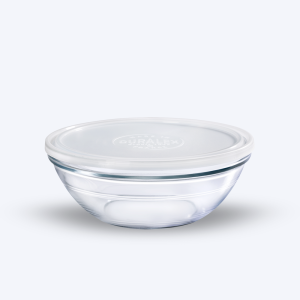 Freshbox - Boite de conservation ronde couvercle blanc 2,4L
