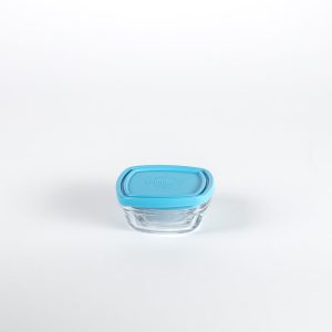 Freshbox - Boite de conservation carrée couvercle bleu 15cl