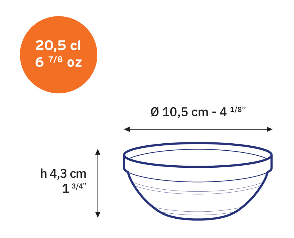 Le Gigogne - Coupelle en verre transparent Empilable 20,5cl - 10,5cm (Lot de 6) - Image 5