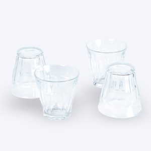 Le Picardie - Verre 25cl transparent -  80 ans (Lot de 4)