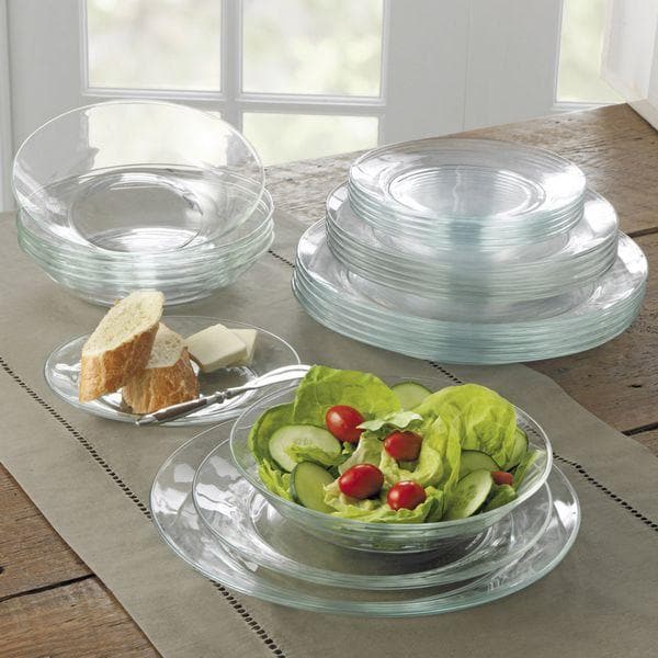 Lys - Assiette creuse en verre transparent x6 - 23cm - Image 3