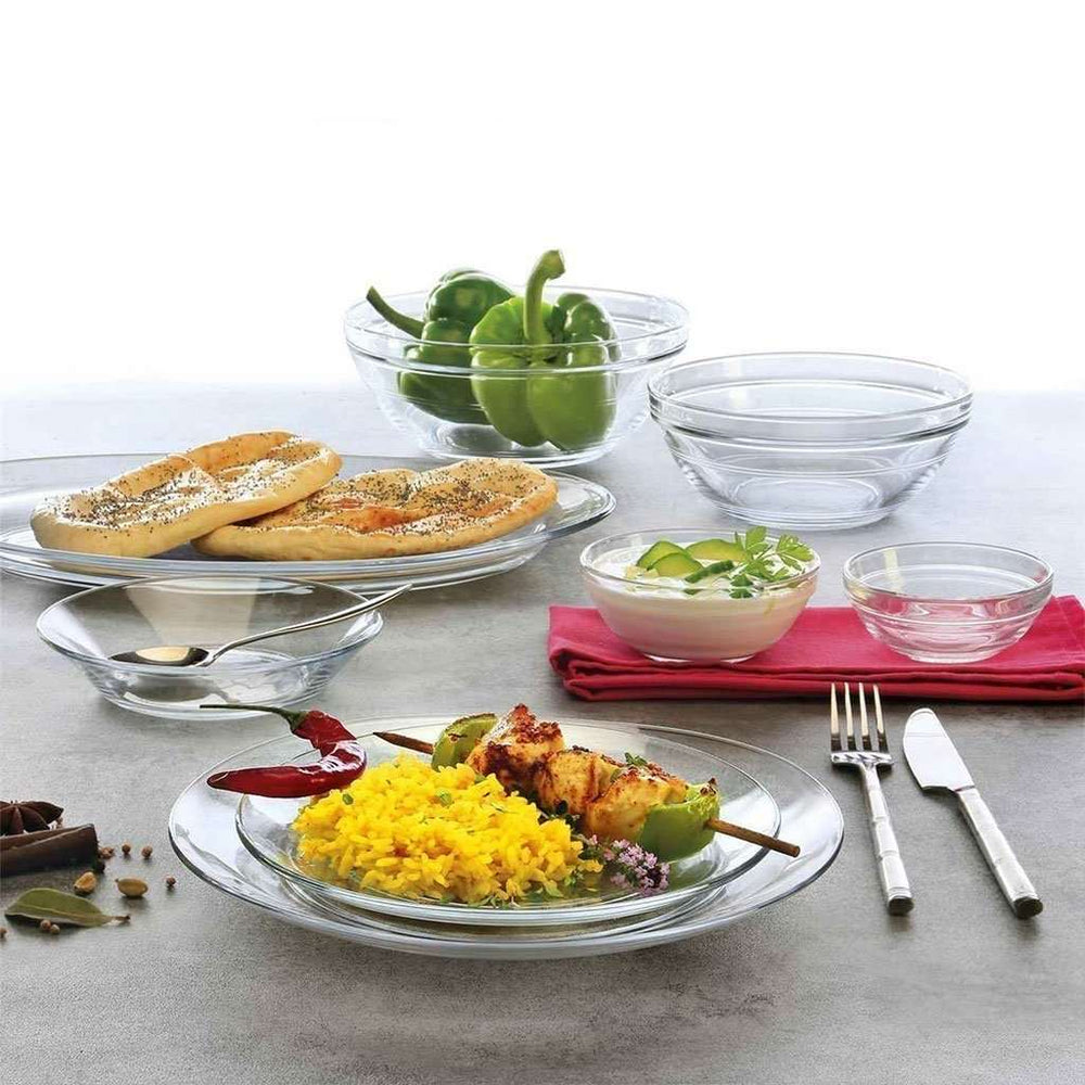 Lys - Assiette creuse en verre transparent x6 - 23cm - Image 4