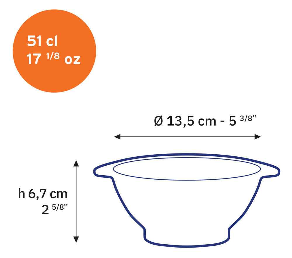 Lys - Bol en verre Marine à oreilles 51cl (Lot de 6) - Image 3