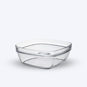 Lys - Saladier carré en verre transparent 14 cm - 61 cl