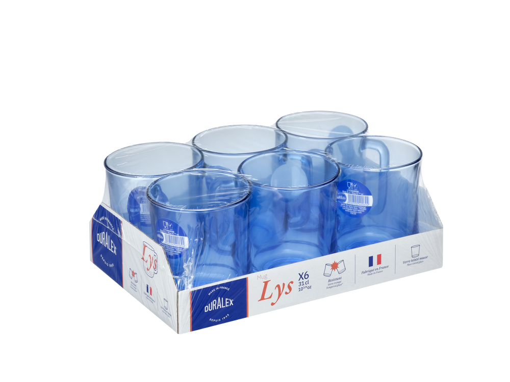 Lys - Tasse en verre Bleu Marine 31 cl (Lot de 6) - Image 4