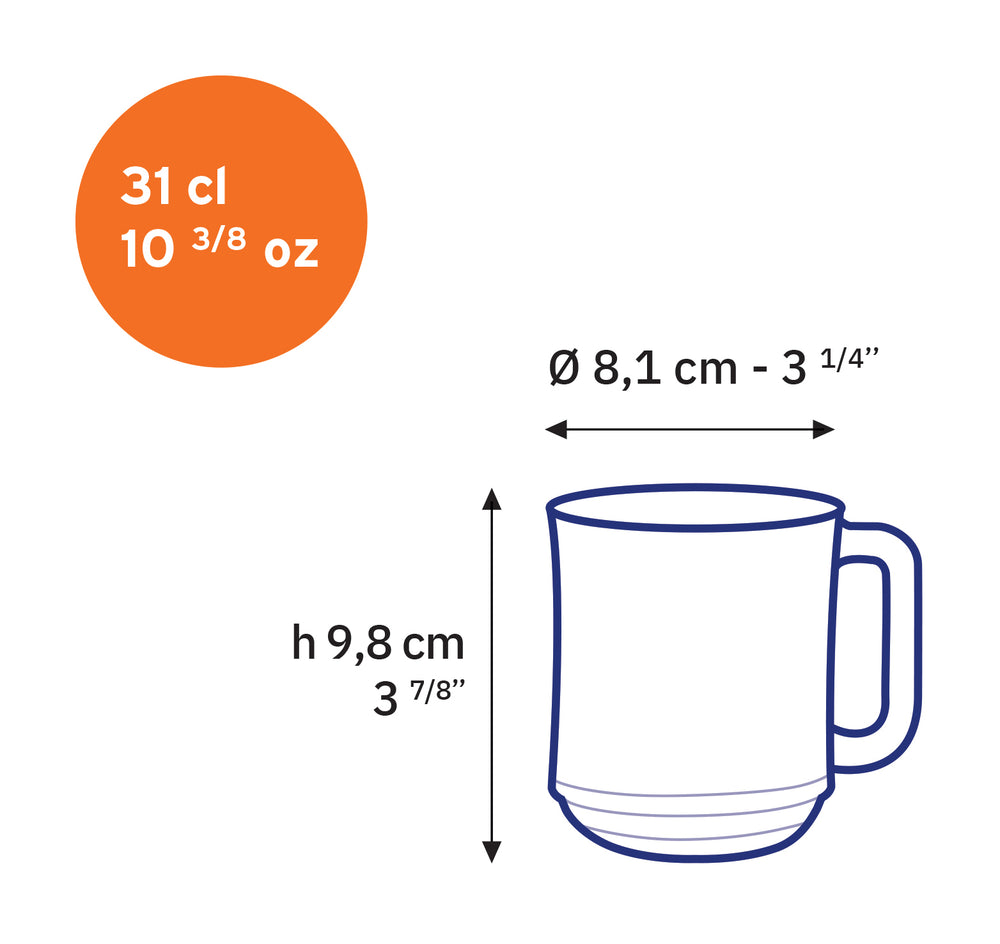 Lys - Tasse en verre Sépia 31 cl (Lot de 6) - Image 2