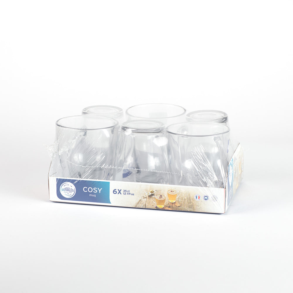 COSY - Mug en verre transparent 35 cl (Lot de 6) - Image 2