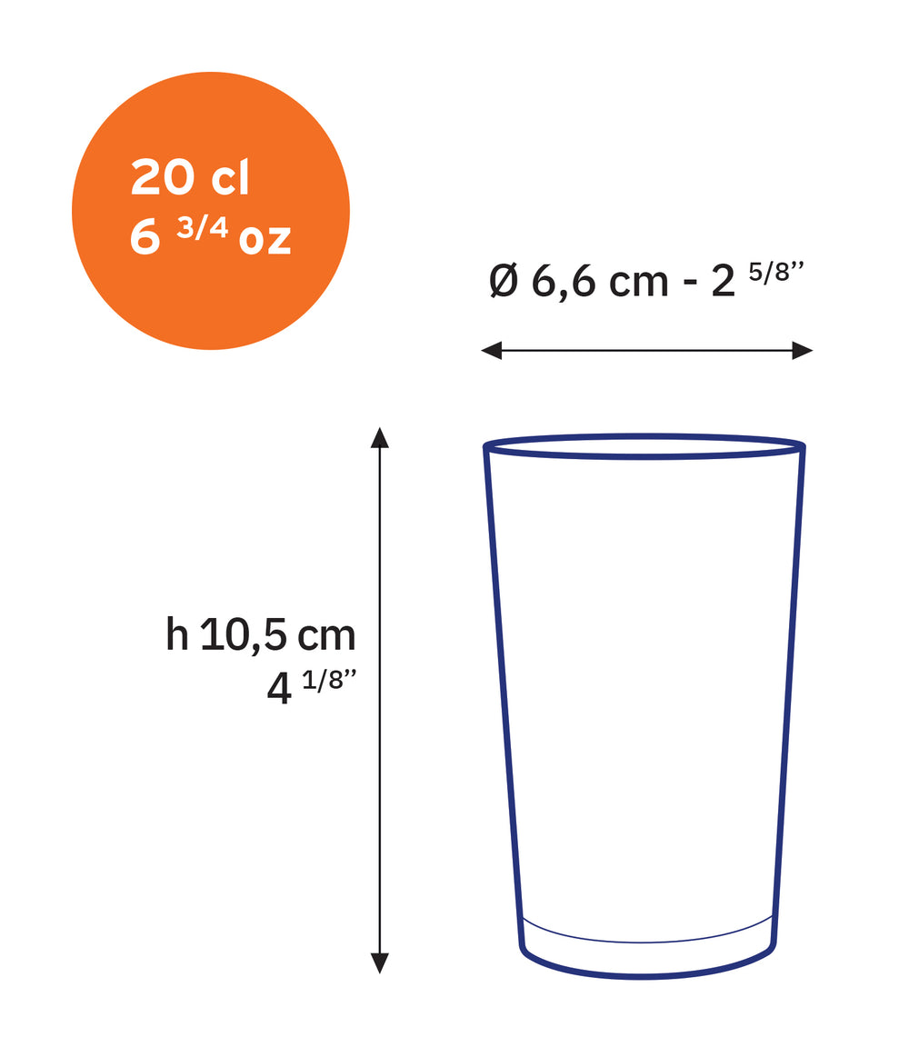 Unie - Verre transparent 20 cl (lot de 6) - Image 4