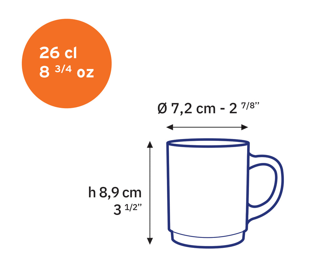 Versailles - Mug en verre Transparent 26 cl (Lot de 6) - Image 4