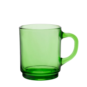 Versailles - Mug en verre couleur vert jungle 26 cl (Lot de 6)