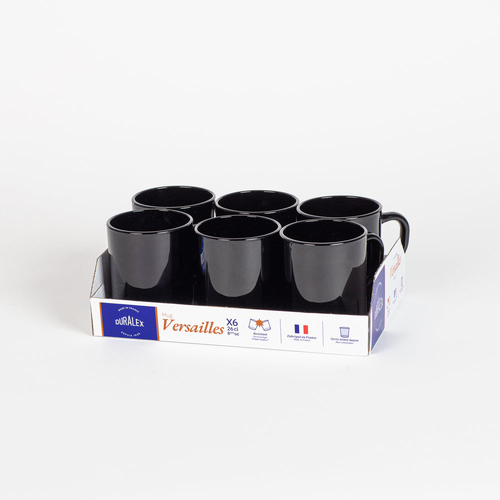Versailles - Mug en verre Noir 26 cl (Lot de 6) - Image 5